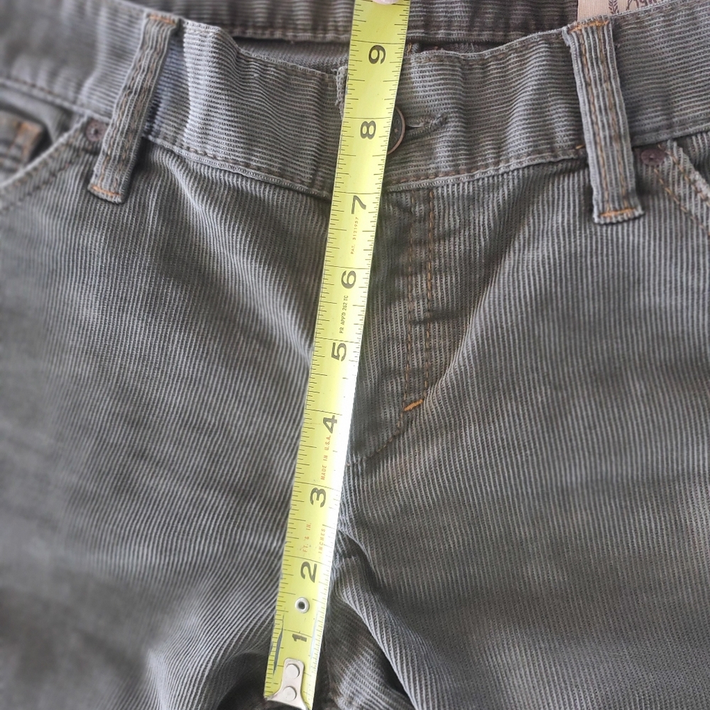 Gap Limited Jeans Midrise Bootcut Women's Green-Gray Corduroy Size 10 Regular.